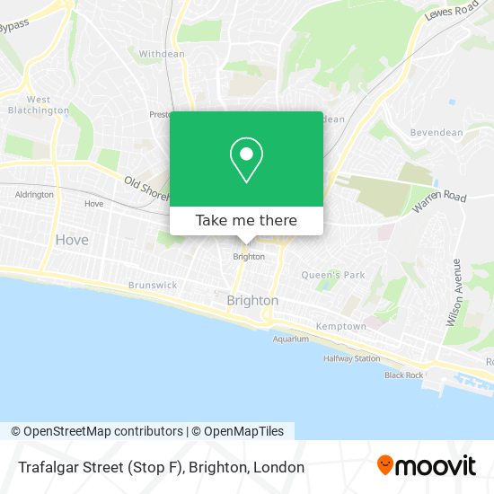 Trafalgar Street (Stop F), Brighton map