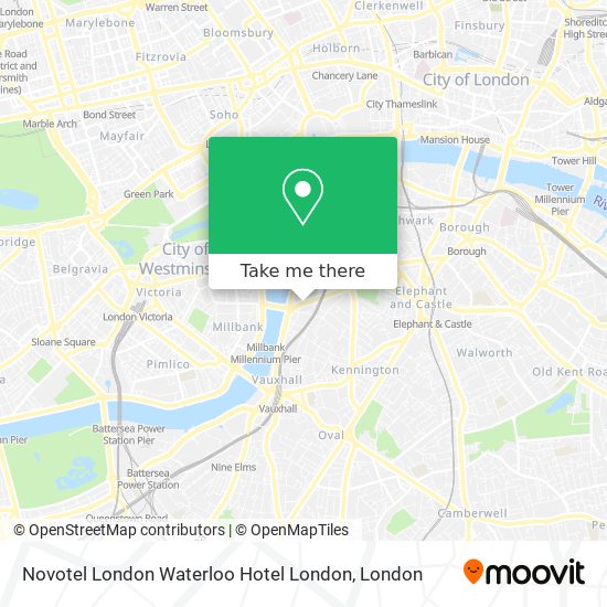 Novotel London Waterloo Hotel London map