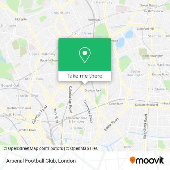 Arsenal Football Club map