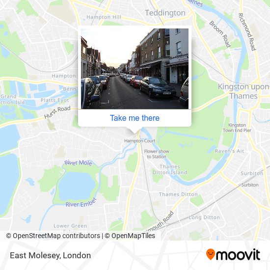 East Molesey map