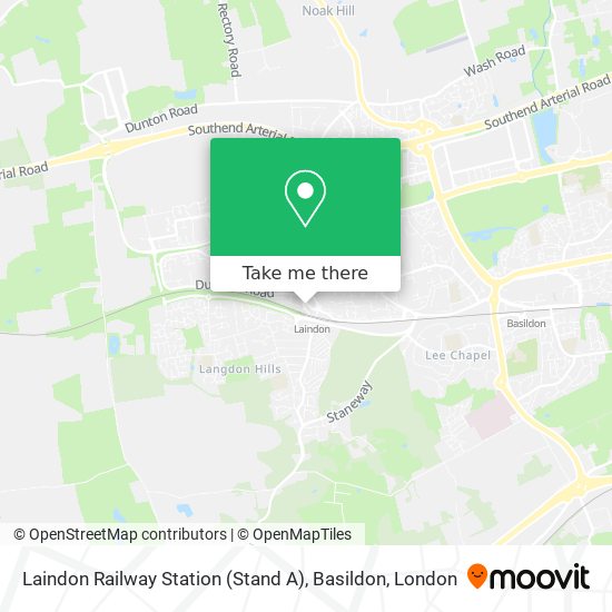 Laindon Railway Station (Stand A), Basildon map