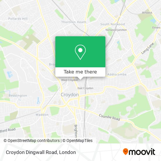 Croydon Dingwall Road map