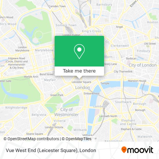 Vue West End (Leicester Square) map