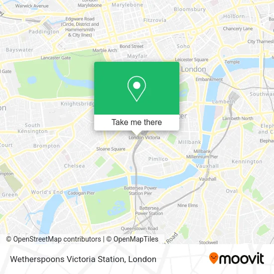 Wetherspoons Victoria Station map