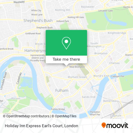 Holiday Inn Express Earl's Court map