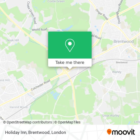 Holiday Inn, Brentwood map