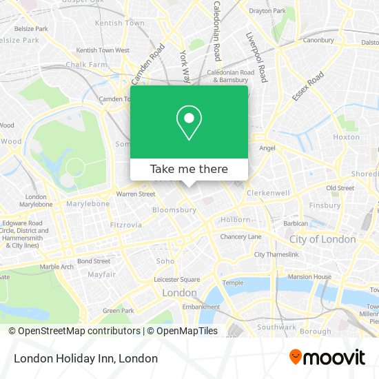 London Holiday Inn map