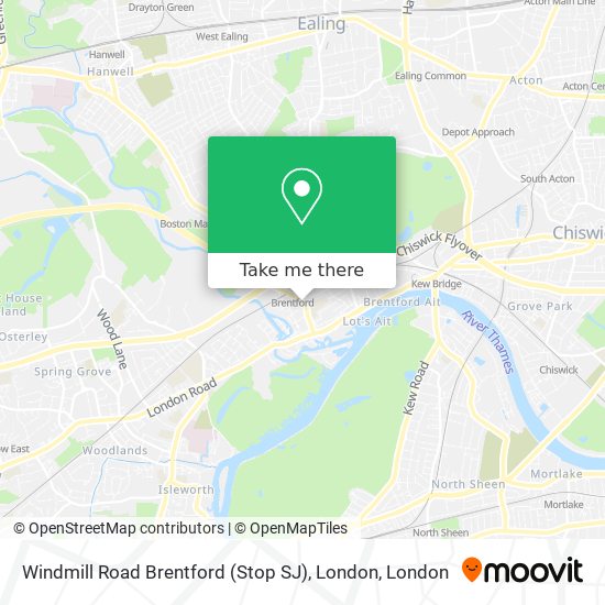 Windmill Road Brentford (Stop SJ), London map