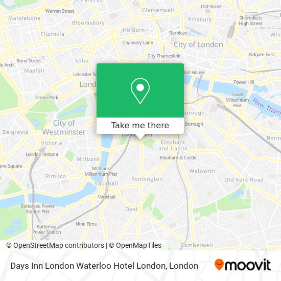 Days Inn Locations Map How To Get To Days Inn London Waterloo Hotel London In Lambeth By Tube, Bus  Or Train?