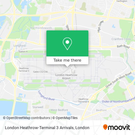 London Heathrow-Terminal 3 Arrivals map