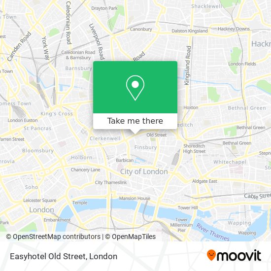 Easyhotel Old Street map