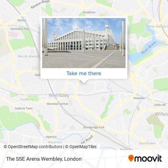 The SSE Arena Wembley map