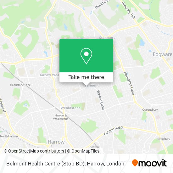 Belmont Health Centre (Stop BD), Harrow map