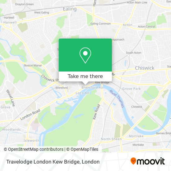Travelodge London Kew Bridge map