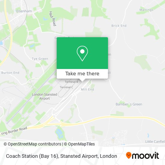 Coach Station (Bay 16), Stansted Airport map