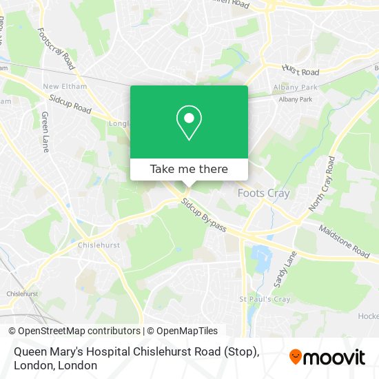 Queen Mary's Hospital Chislehurst Road (Stop), London map