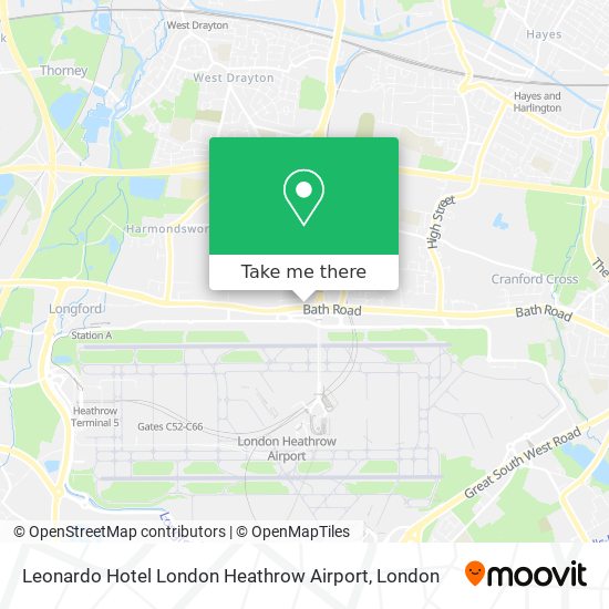 Leonardo Hotel London Heathrow Airport map