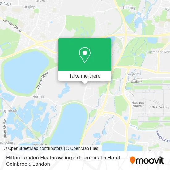 Hilton London Heathrow Airport Terminal 5 Hotel Colnbrook map