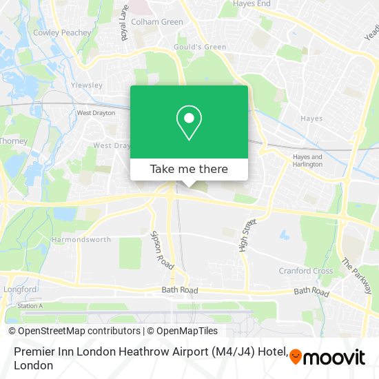 Premier Inn London Heathrow Airport (M4 / J4) Hotel map