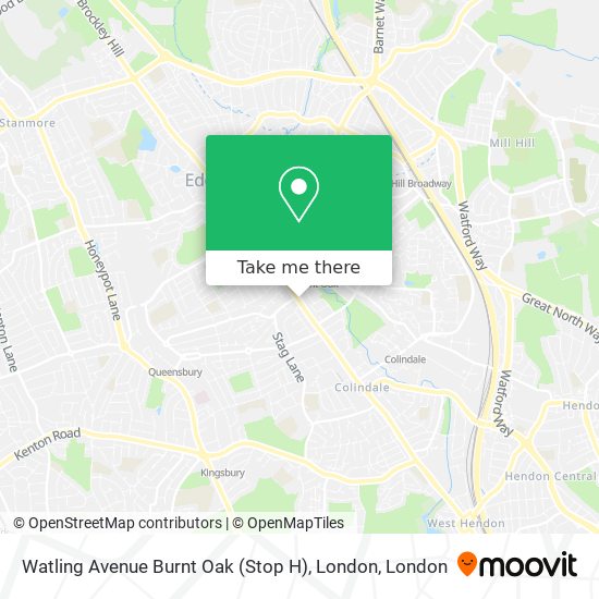 Watling Avenue Burnt Oak (Stop H), London map