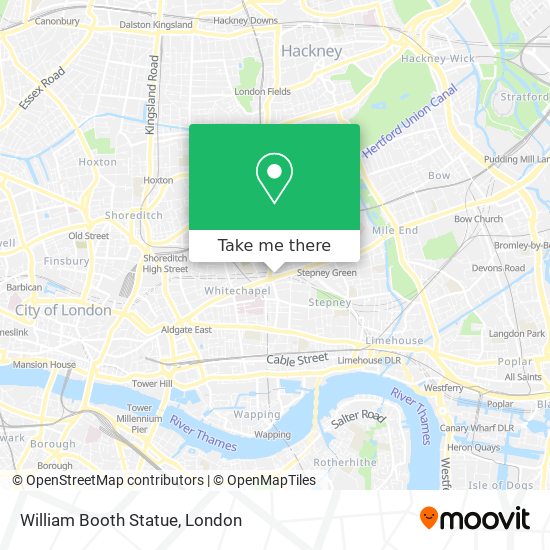 William Booth Statue map