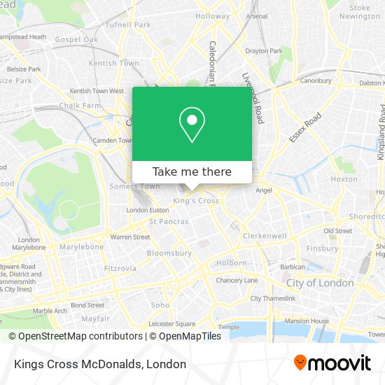 Kings Cross McDonalds map