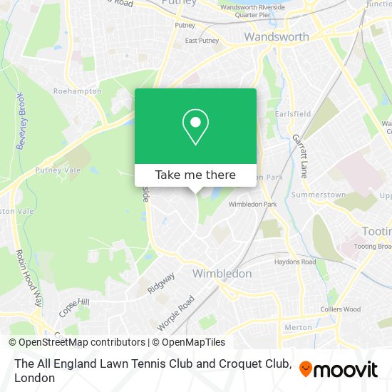 The All England Lawn Tennis Club and Croquet Club map