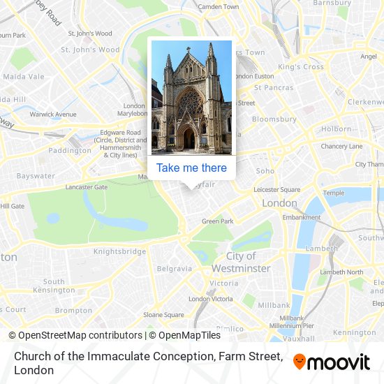 Church of the Immaculate Conception, Farm Street map