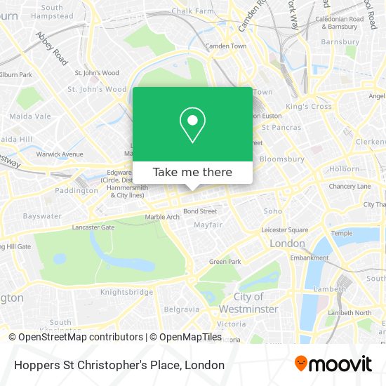 Hoppers St Christopher's Place map