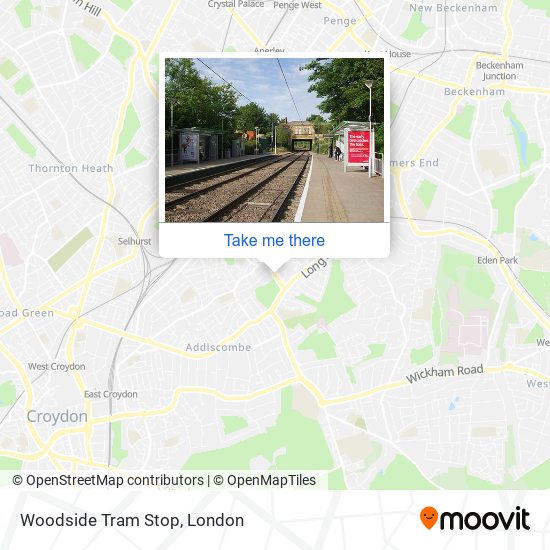 Woodside Tram Stop map