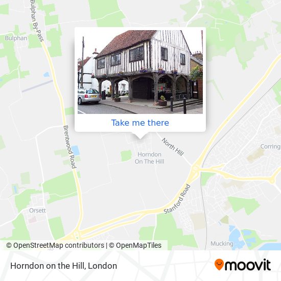Horndon on the Hill map