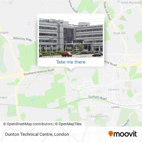 Dunton Technical Centre map