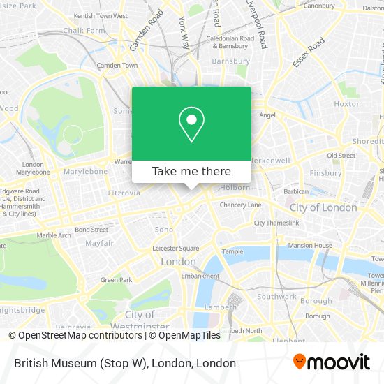 British Museum (Stop W), London map