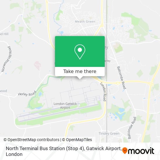 North Terminal Bus Station (Stop 4), Gatwick Airport map