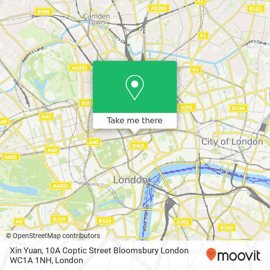 Xin Yuan, 10A Coptic Street Bloomsbury London WC1A 1NH map