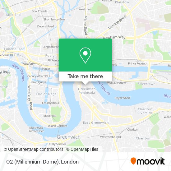 O2 (Millennium Dome) map