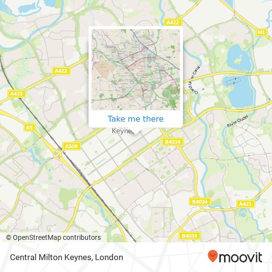 Central Milton Keynes map