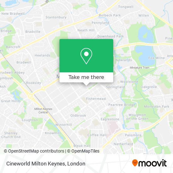 Cineworld Milton Keynes map