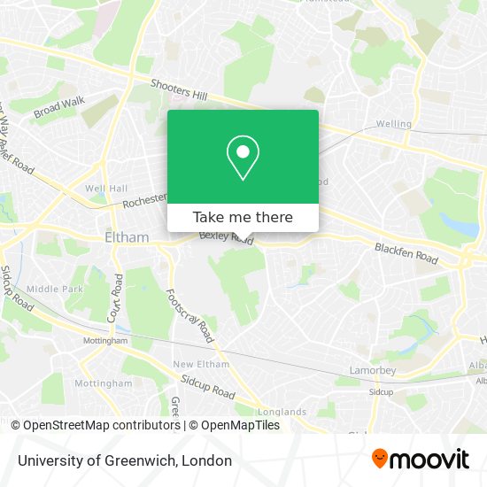 University of Greenwich map