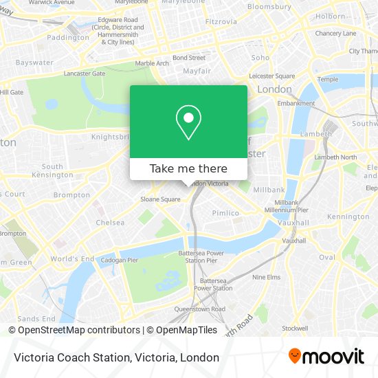 Victoria Coach Station, Victoria map