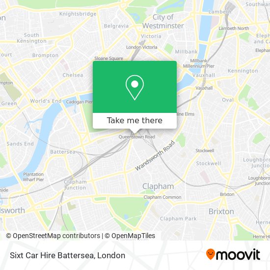 Sixt Car Hire Battersea map