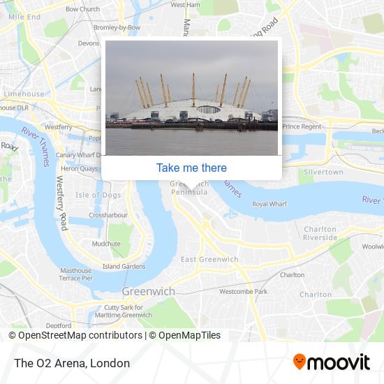 The O2 Arena map
