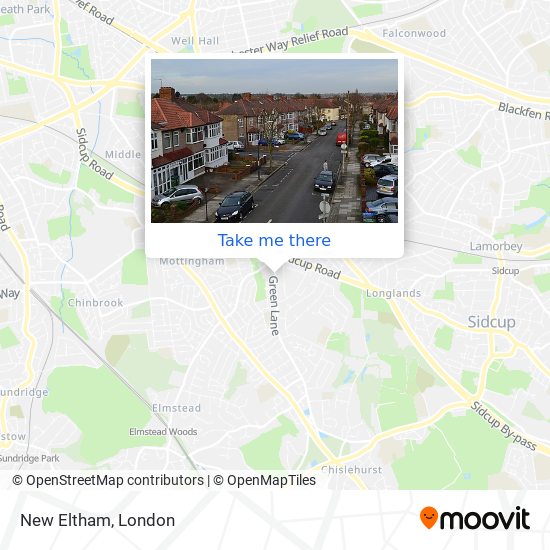 New Eltham map
