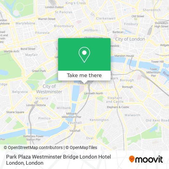 Park Plaza Westminster Bridge London Hotel London map