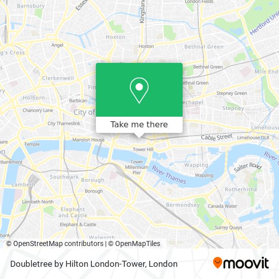 Doubletree by Hilton London-Tower map