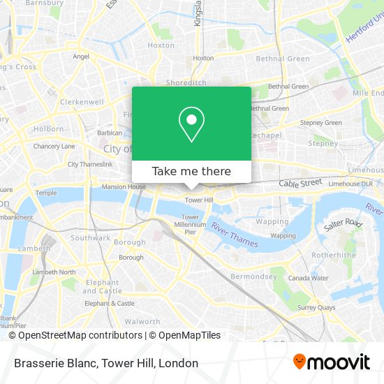 Brasserie Blanc, Tower Hill map