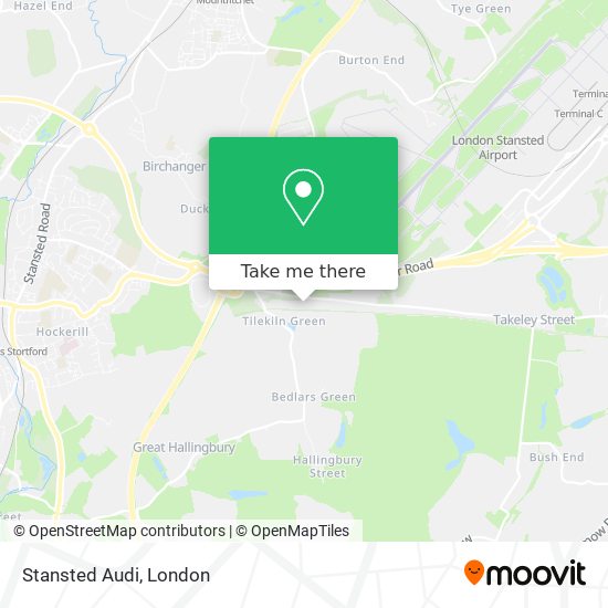 Stansted Audi map