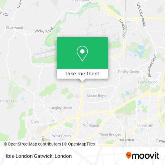 ibis-London Gatwick map