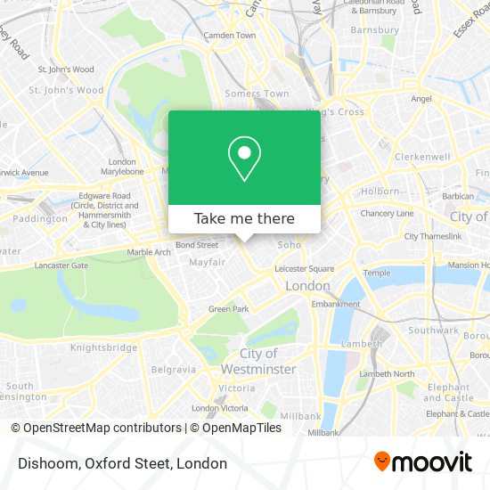 Dishoom, Oxford Steet map