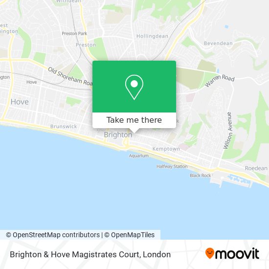 Brighton & Hove Magistrates Court map